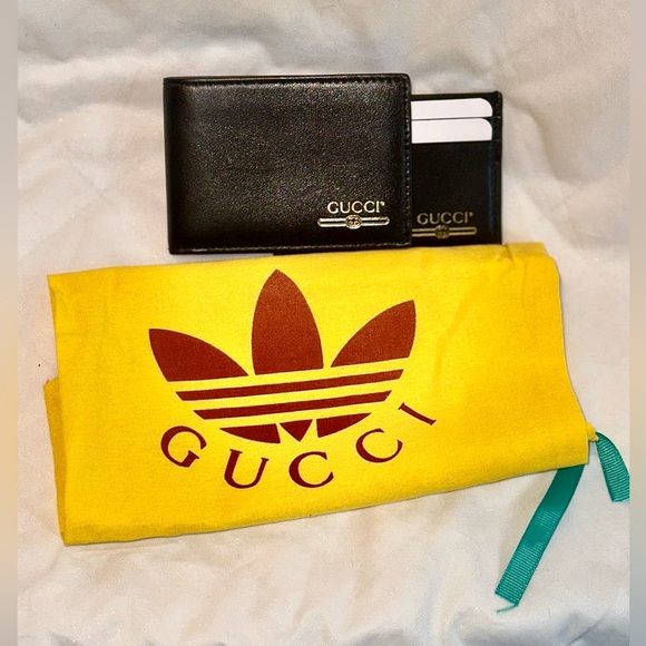 Gucci x Adidas collab 3 pc bundle - Wallet / cardholder insert / Dustbag - Picture 13 of 15